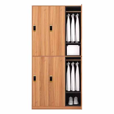 豫仲迈 密码锁钢制仿木纹更衣柜六门储物柜/台