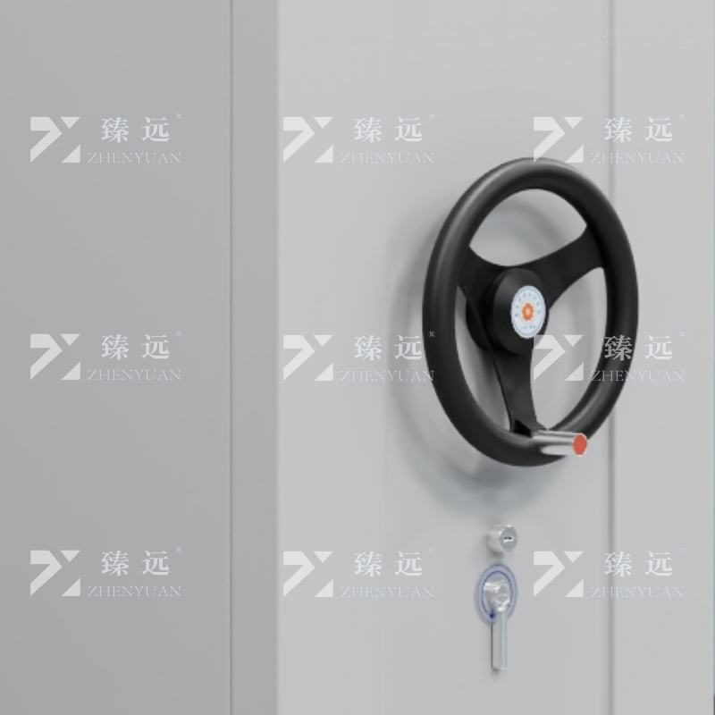臻远ZY-MJJA-28 手摇密集架移动档案柜钢制轨道密集柜 通门 一列7组