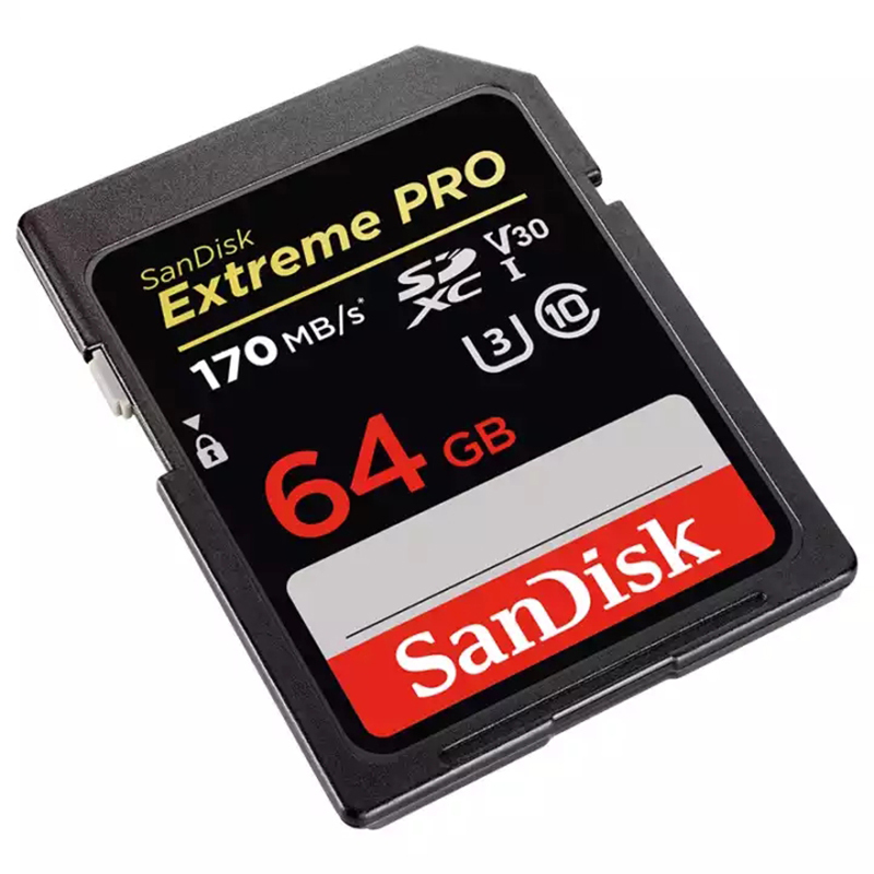[免邮]闪迪(SanDisk) 至尊超速64G SD卡U3 读170MB/s写90MB/s 单反相机存储卡内存卡支持4K