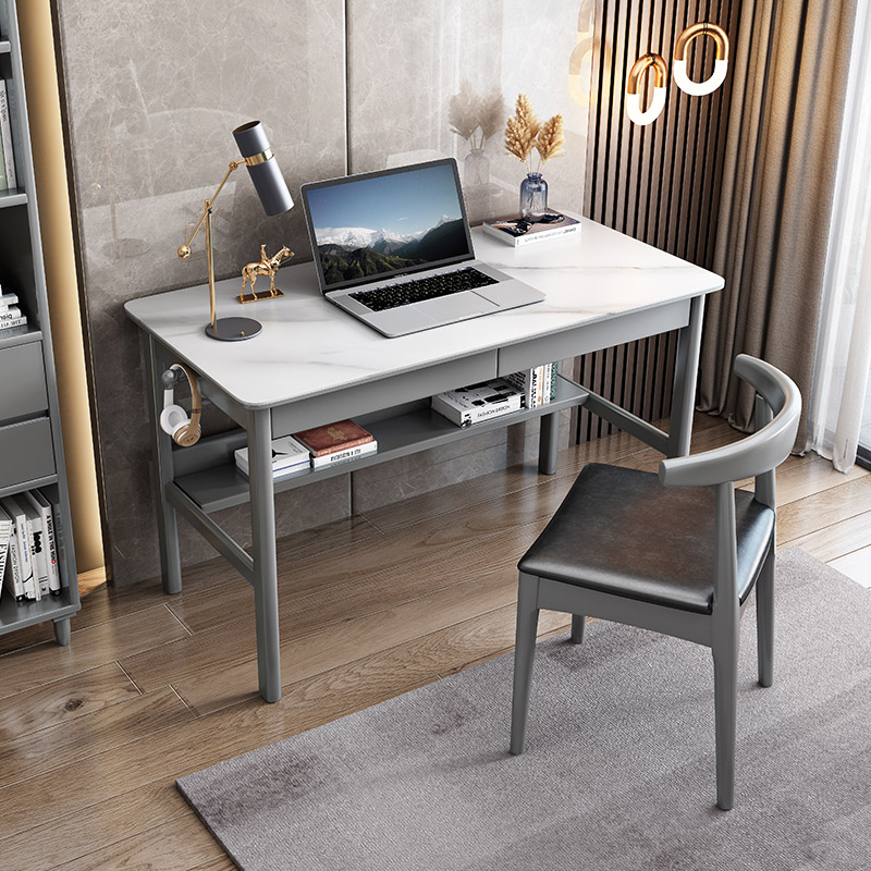 书桌 实木书桌 岩板书桌 写字桌 电脑桌 家用学生桌 电脑台 轻奢现代
