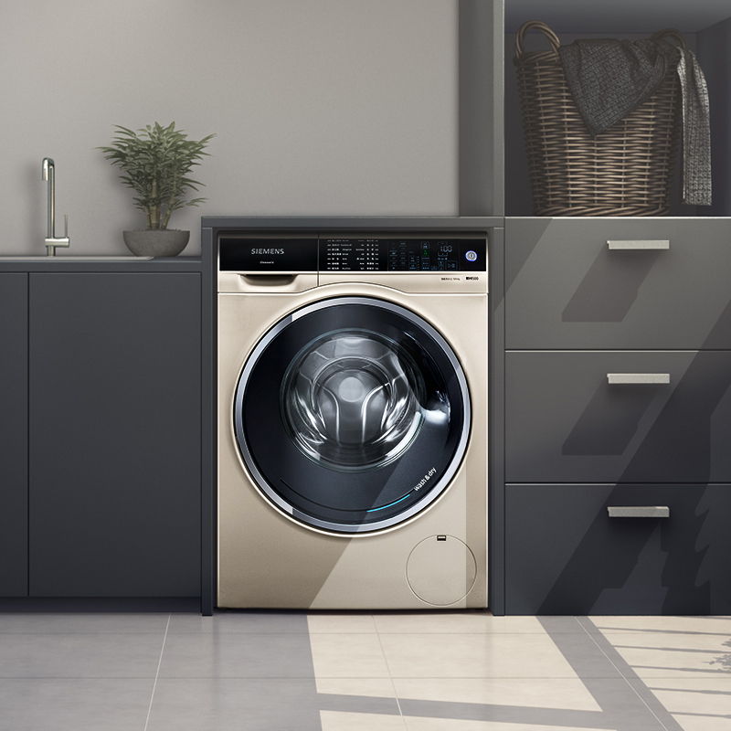 西门子（SIEMENS）WD14U5630W 10KG洗6KG烘 热风除菌 变频 洗烘一体 滚筒洗衣机（浅金色）