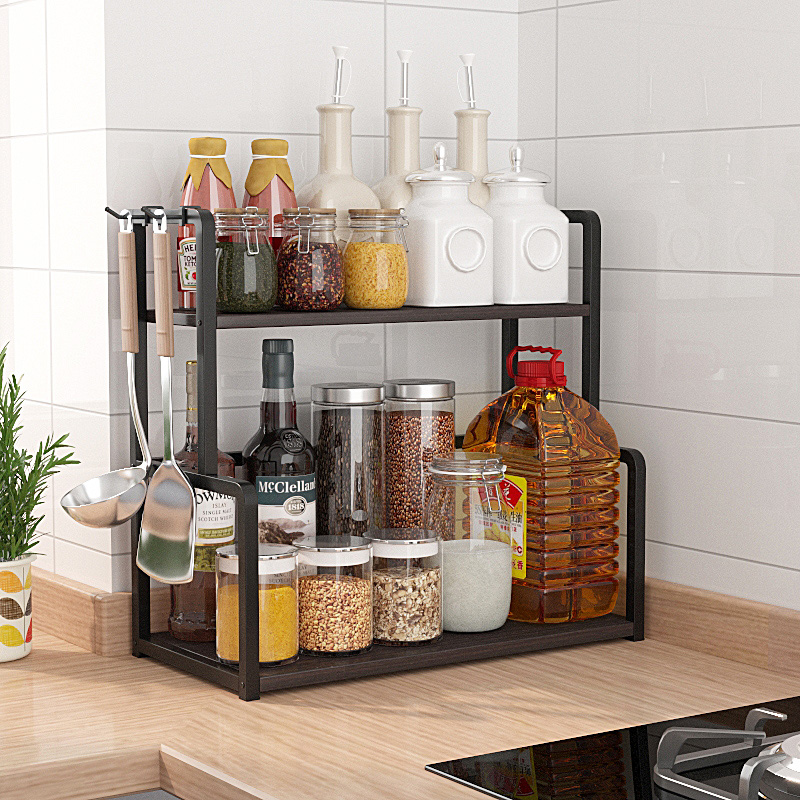 家用厨房置物架台面调料架调味品收纳架酱油醋架子