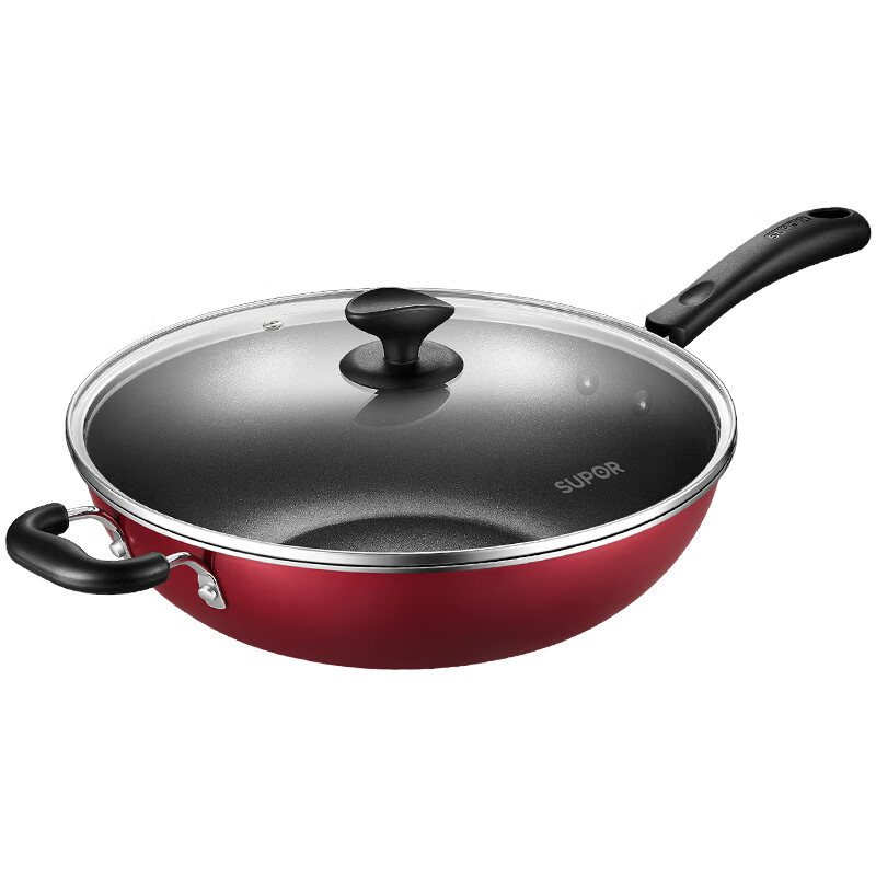 苏泊尔supor易洁不粘锅炒锅32cm电磁炉燃气通用家用健康炒菜锅煎牛排