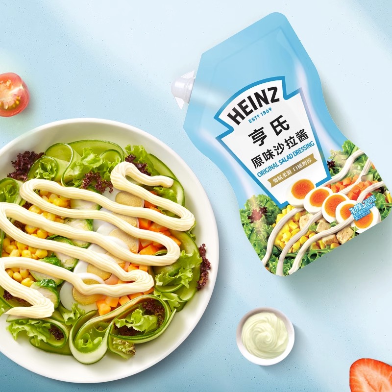 亨氏原味沙拉酱香甜酱200g家用拌蔬菜沙拉水果蘸料佐料色拉蛋黄酱高清大图