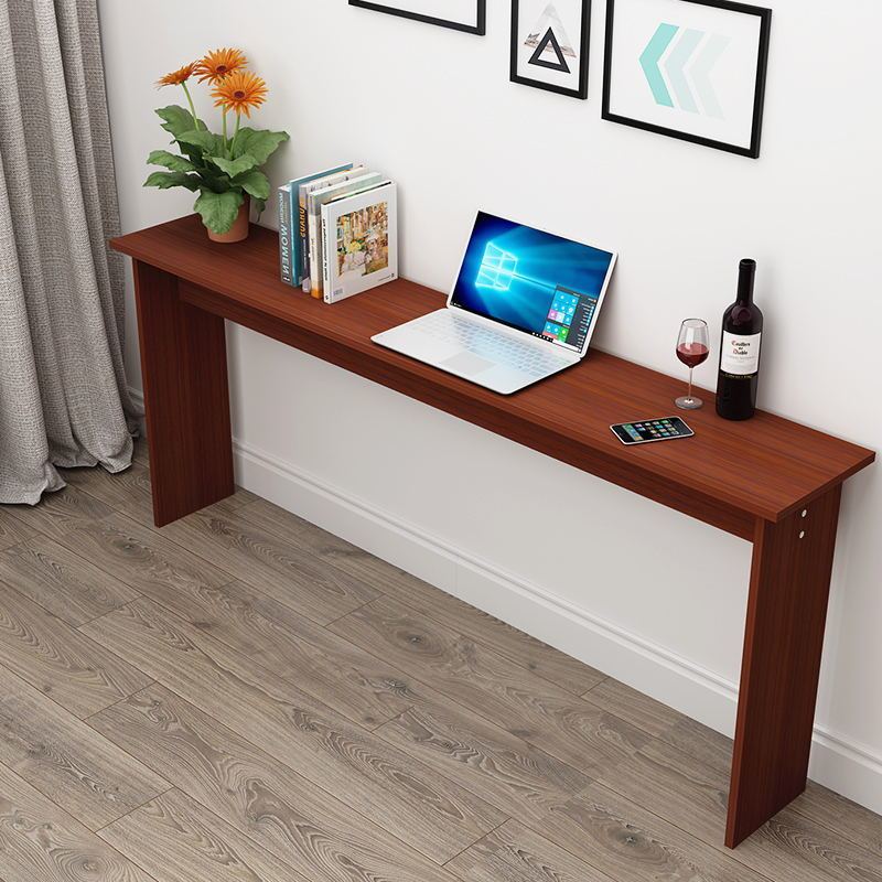 靠墙边简易长条桌卧室窄桌子电脑长方形家用细长多功能办公书桌