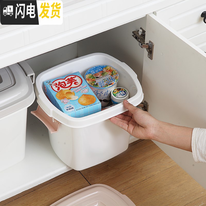 三维工匠家用收纳防潮20斤50斤米缸40斤密封防虫30斤面粉装米桶储米箱10。收纳桶高清大图