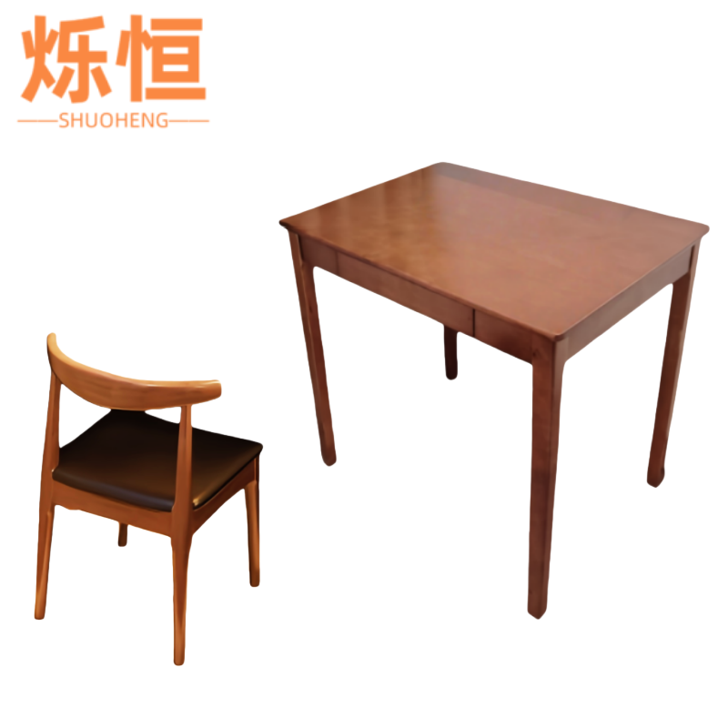 烁恒书桌1桌1椅60*40*75cm套高清大图