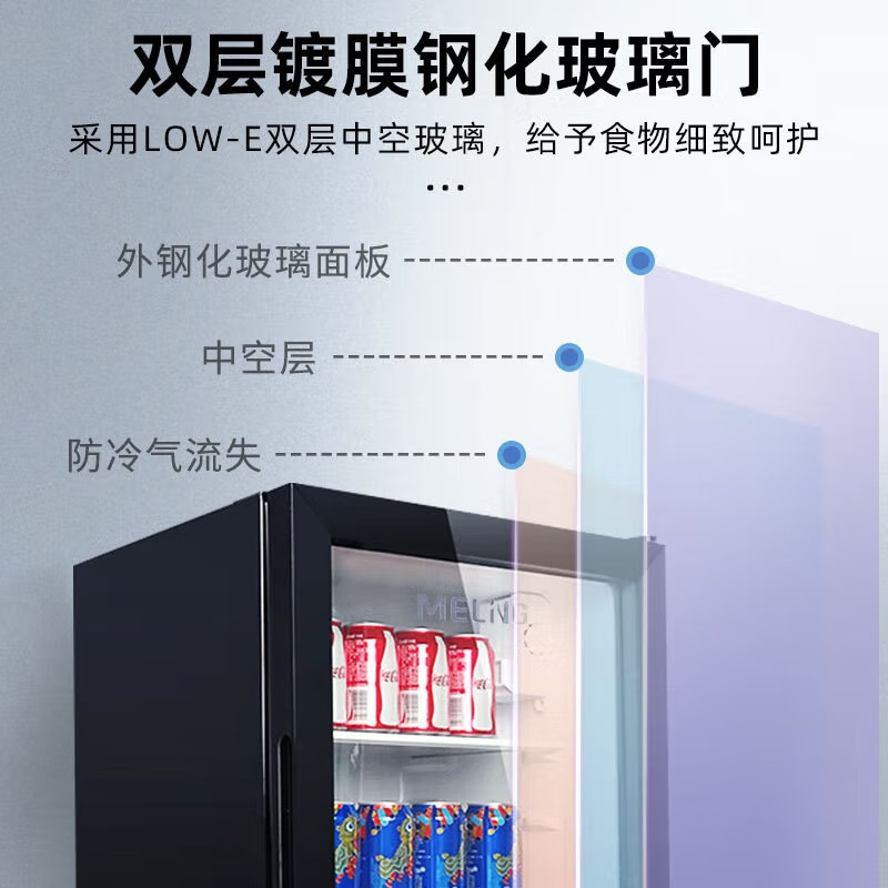 美菱 (MELING)立式家用冰吧 冷藏保鲜迷你展示柜 茶叶水果护肤品小型冰柜SC-79L