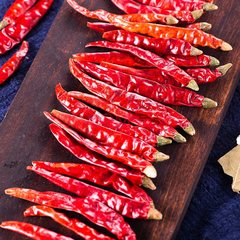 汇尔康hr魔鬼辣椒250克半斤装干辣椒可磨辣椒粉面切辣椒段烧烤龙虾