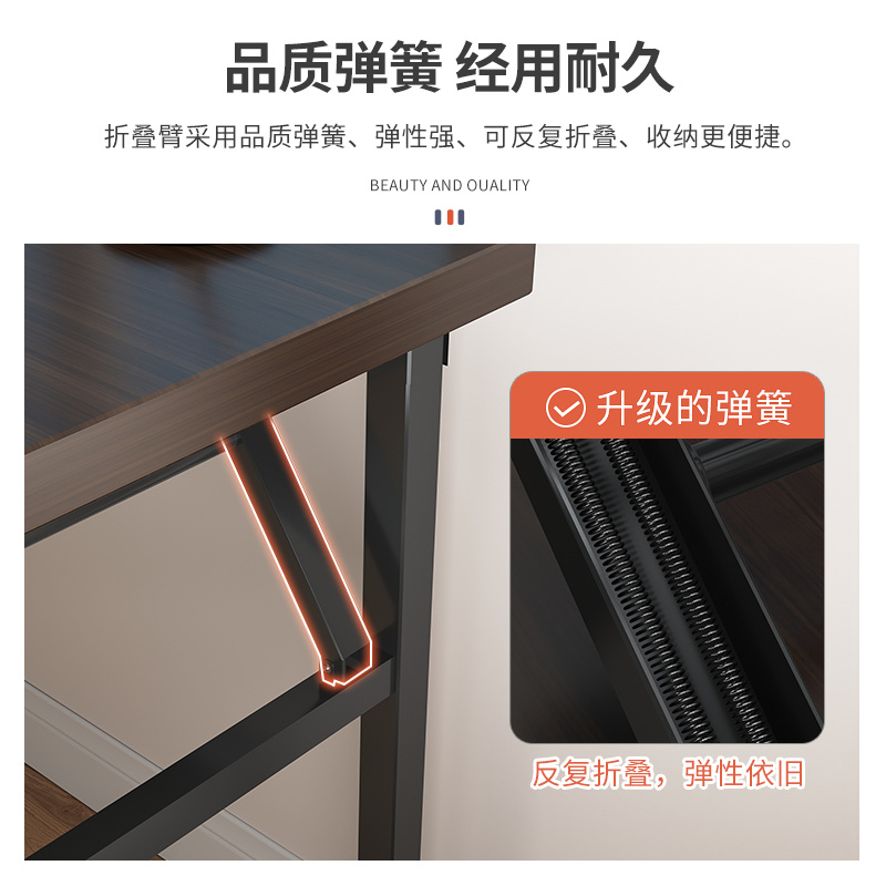 可折叠电脑桌台式书桌家用办公桌卧室小桌子简易学习写字桌长方形高清大图