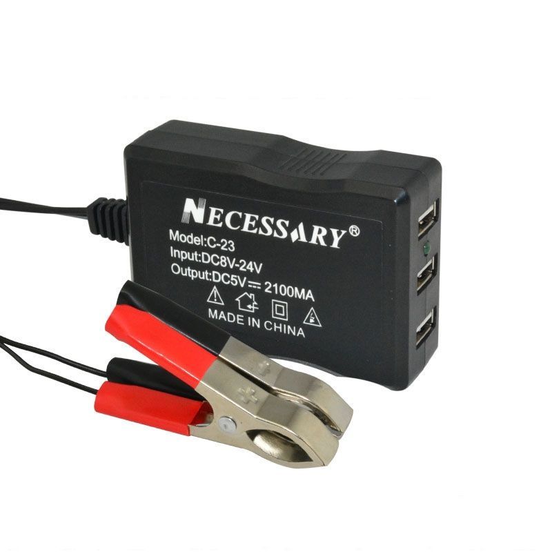 多口摩托车手机充电器头12v24v电瓶通用usb转5v多功能2a车载快充