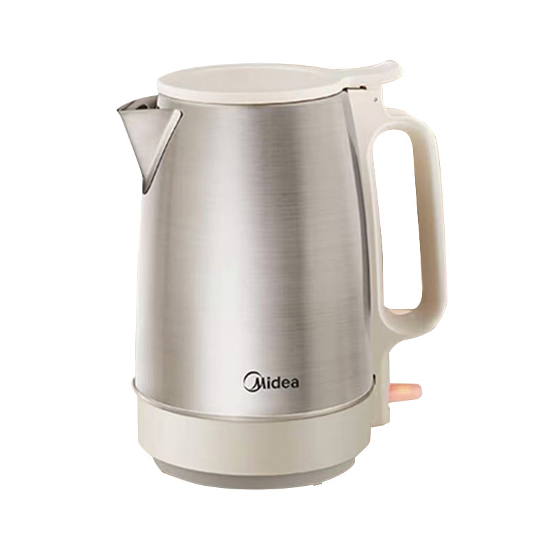 美的 SH17DG02 家用电热水壶1.7L自动断电烧水壶304不锈钢办公室开水壶快烧