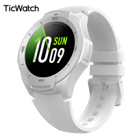 [TicWatch S2运动系列]北斗三星定位智能通知微信支付24小时心率多功能智能户外运动智能触屏手表军表皓白