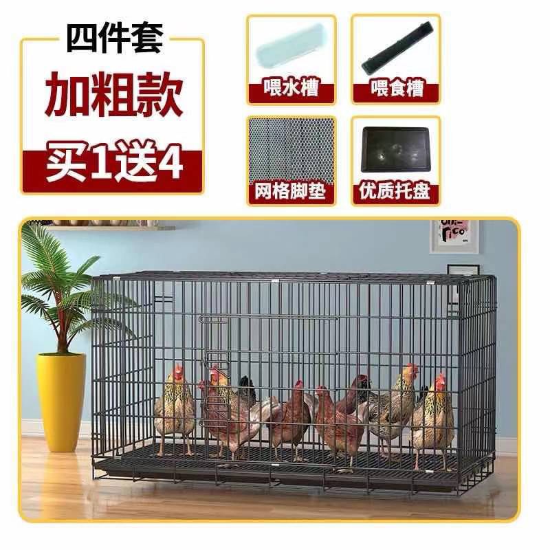 加粗款套餐一 普通款60*42*50 鸡笼子家用下蛋养鸡笼自动清粪滚蛋大号特大号鸡窝鸡舍折叠养殖笼