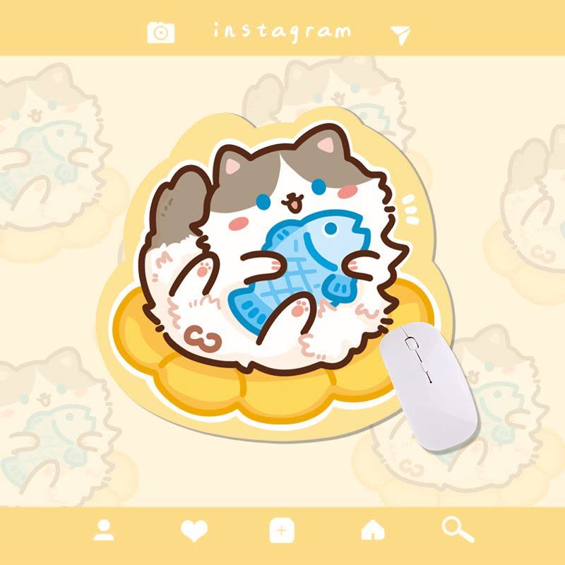 [补贴10%]可爱卡通异形鼠标垫女合集ins高颜值办公室电脑电竞桌垫卡通防滑图片