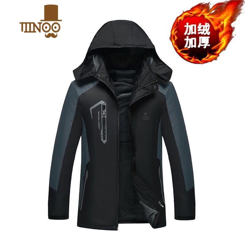 YANXU男士棉服冬季外套棉袄男加绒加厚大码休闲冲锋棉衣男宽松运动装工作服男女夹克棉衣工装潮流高清大图