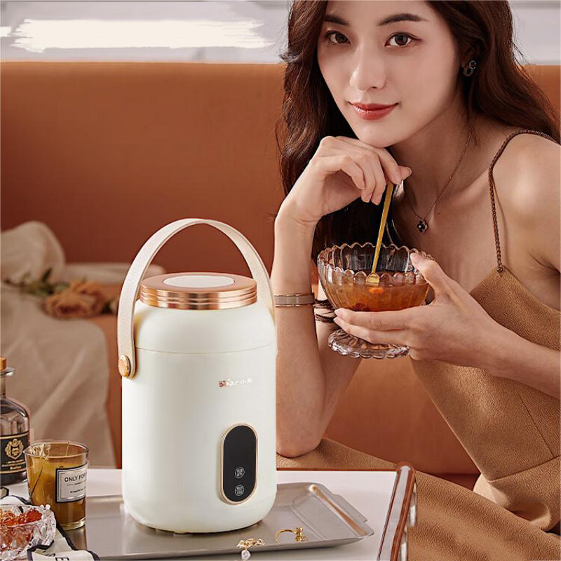 小熊(bear)电煮锅 便携式出游 小电锅 宿舍小锅 寝室泡面神器小火锅一人食带蒸笼 DRG-P10W5 米白色 / 台