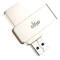 爱国者(AIGO)U330 U盘(128G 金属旋转系列 银色 )