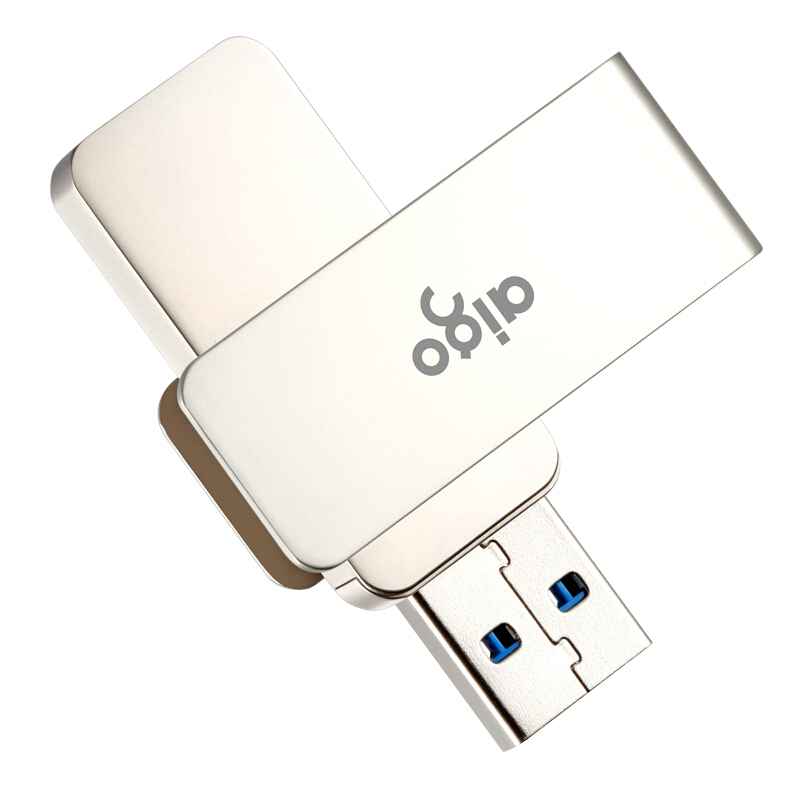爱国者(AIGO)U330 U盘(128G 金属旋转系列 银色 )