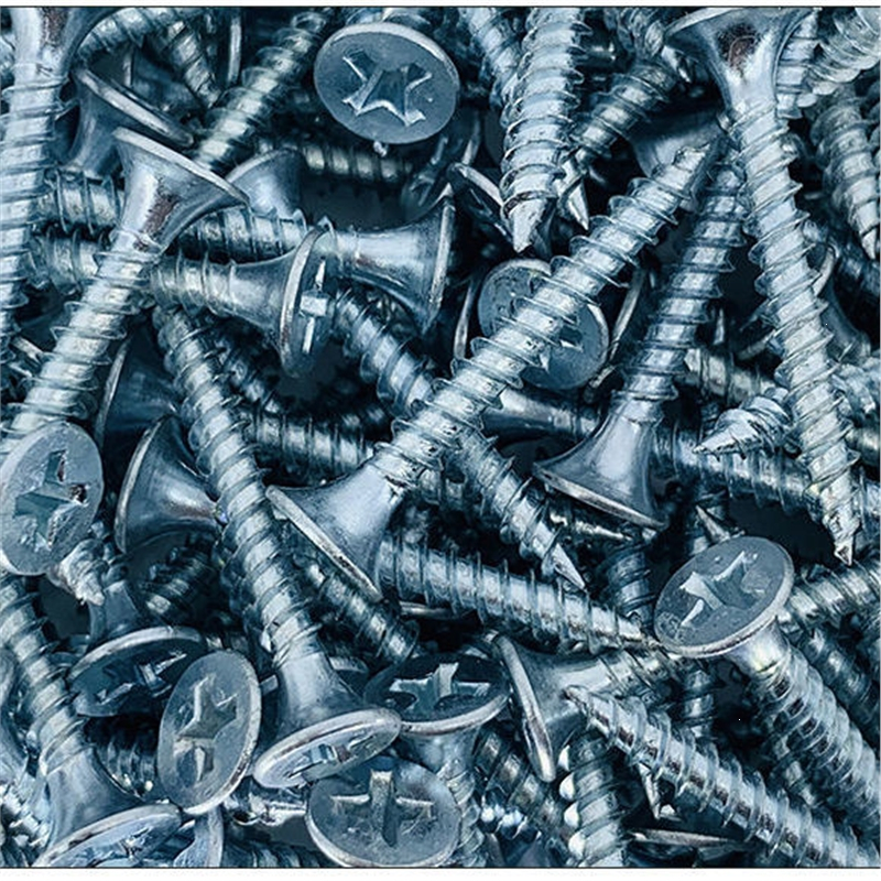 高强度平头自攻螺丝黎卫士镀锌m35攻丝木工装饰家具蓝白锌圆沉头螺丝