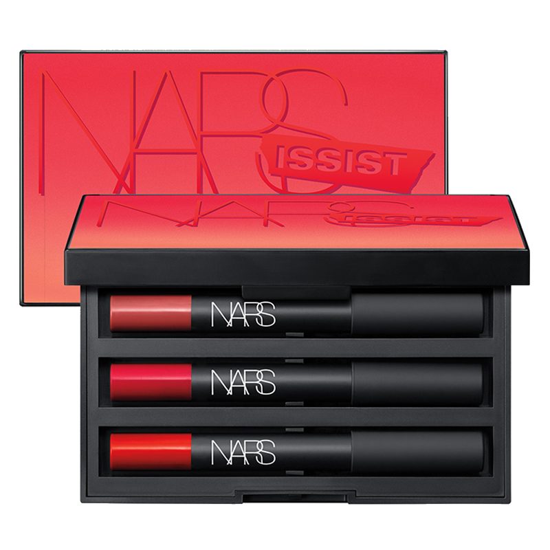 纳斯(NARS)限量自恋红唇唇彩盘」自恋有理一笔完成丝绒柔雾双唇 红色系 显色 不易脱妆