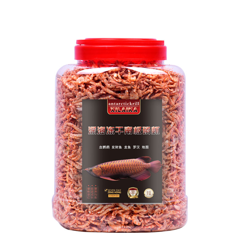 南极磷虾银龙鱼专用龙鱼饲料血鹦鹉罗汉发财热带鱼鱼食虾干鱼饲料高清大图