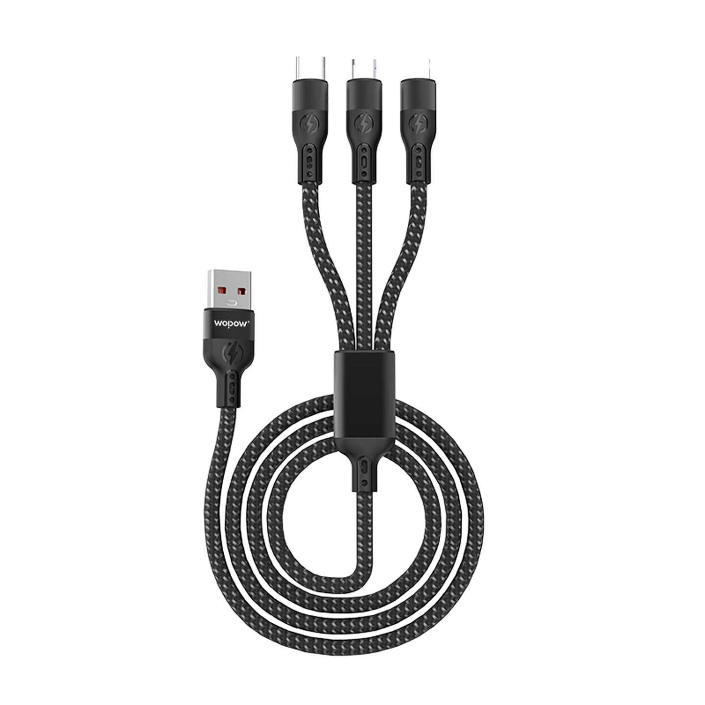 沃品(WOPOW )一拖三数据线小巧便携充电线适用于华为苹果安卓LC026高清大图