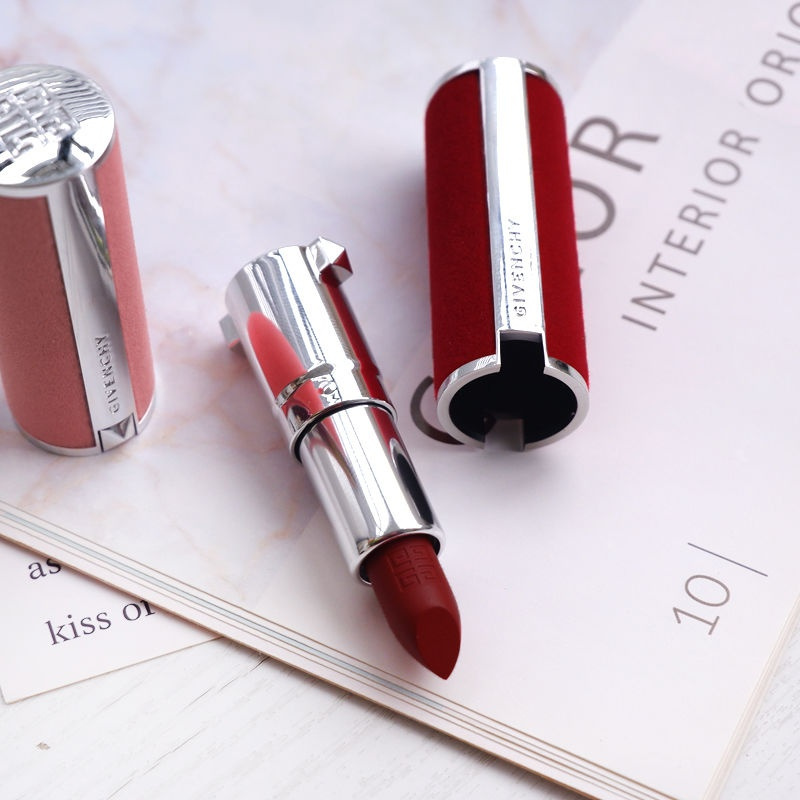 纪梵希(GIVENCHY)小羊皮红丝绒#N37口红小样 1支 高定皮革丝绒妆效持久水润高清大图