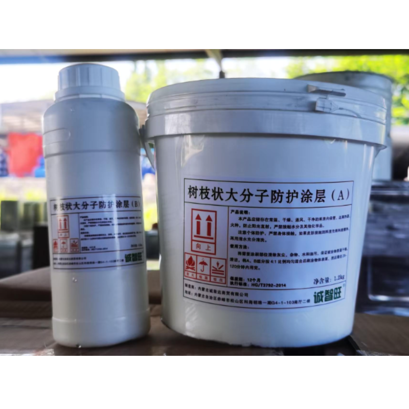 诚智旺 树枝状大分子防护涂层 哑黑色 1.2+0.3kg/组高清大图