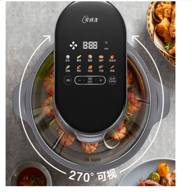 苏泊尔(SUPOR)空气炸锅可视烹炸美味看得见可拆上盖5.0L大容量更实用 KD50DQ77高清大图