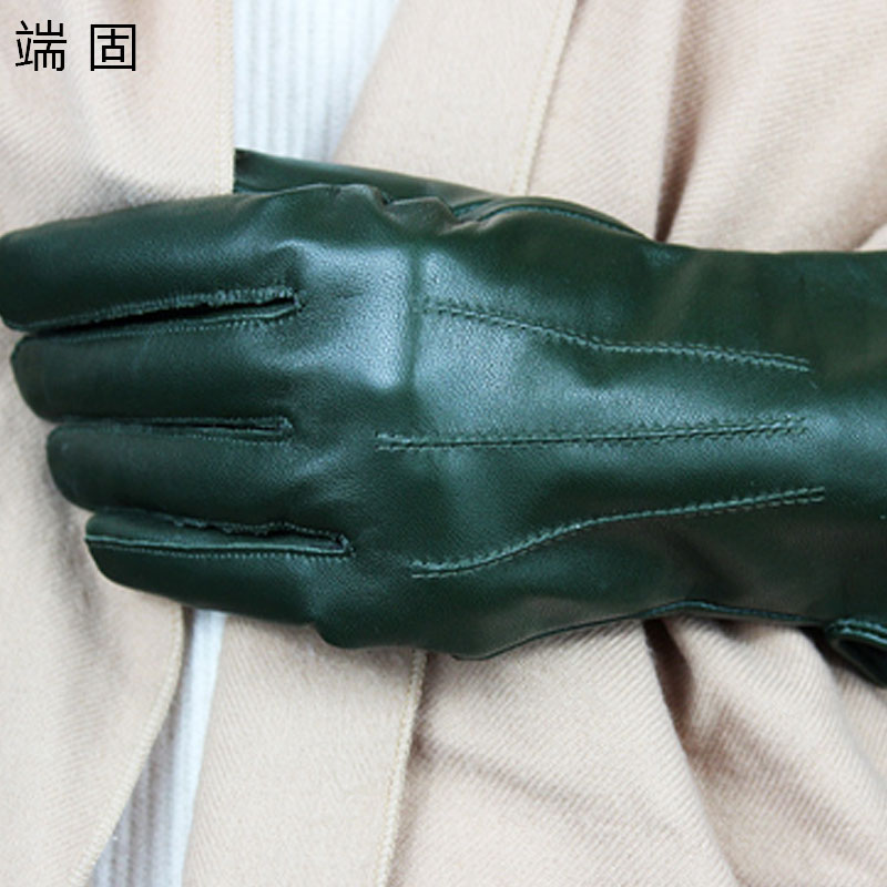端固女士防寒羊皮手套均码D36T/副高清大图