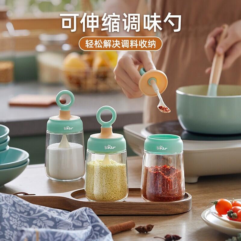 小熊(Bear)油壶食用油调料罐家用厨房防漏油壶自动开合玻璃油瓶 储油壶 300ml W0038-S02高清大图