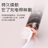 佳禾美电动牙刷情侣套装男女成人充电式全自动声波大理石软毛牙刷 大理石白1支装[4支刷头]