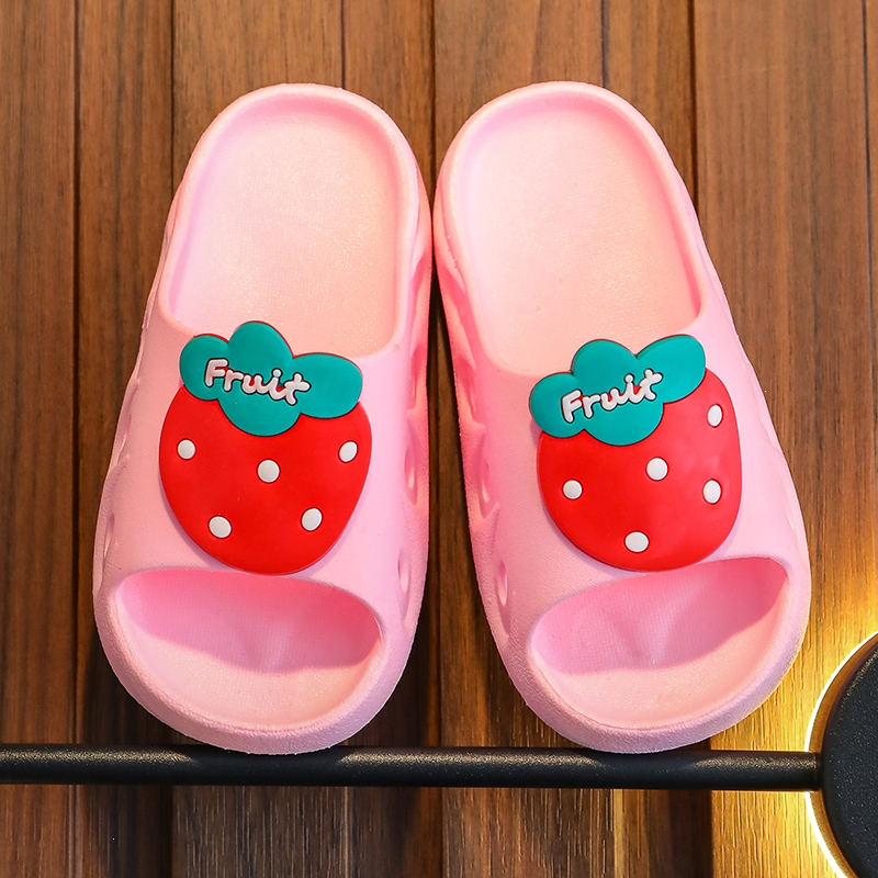 儿童拖鞋女童室内凉拖鞋防滑软底宝宝小孩水果草莓卡通中大童拖鞋