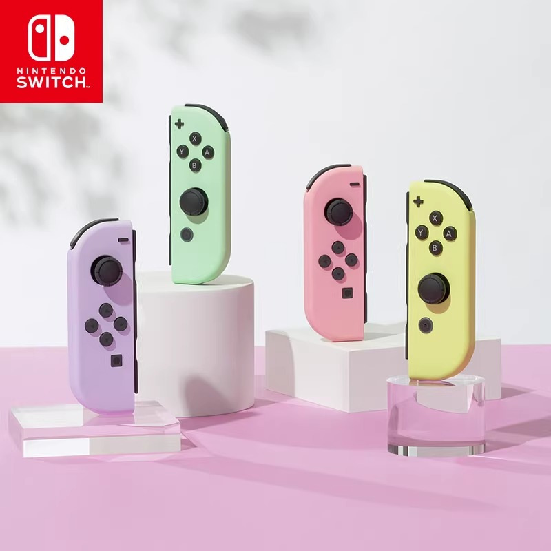 Nintendo Switch任天堂游戏机专用手柄joycon无线蓝牙控制器oled主机NS左右摇杆配件 蓝色/电光黄