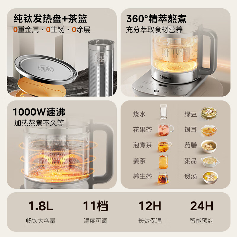 美的养生壶MK-YS18P305高清大图