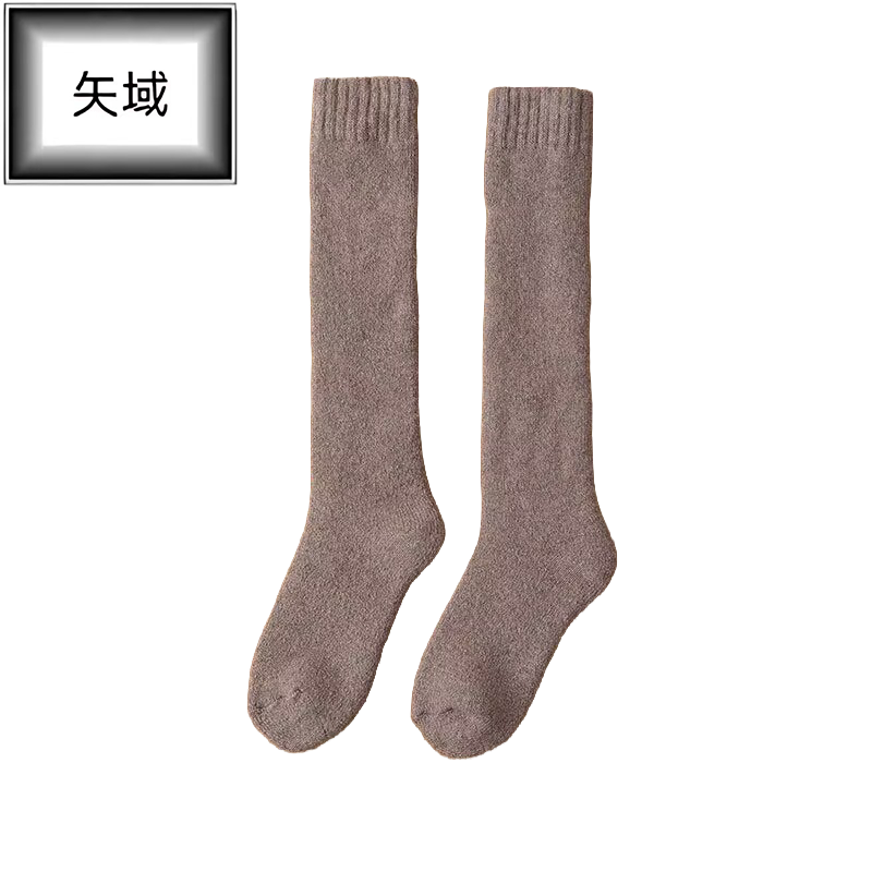 袜子男长筒加厚冬天小腿袜秋冬季保暖加绒高筒袜男士毛圈长袜抗寒高清大图