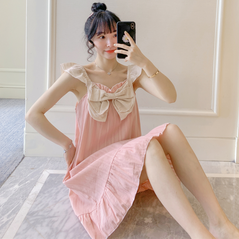 suntek睡衣女夏季棉小性感吊带睡裙夏天可爱2020年新款宫廷公主风裙子