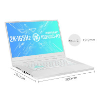 华硕天选air i7-11370H 16G 1TB固态 RTX3060-6G独显 P3广色域 165Hz 2K电竞屏 耀月白 升级定制 15.6英寸电竞本游戏本笔记本电脑