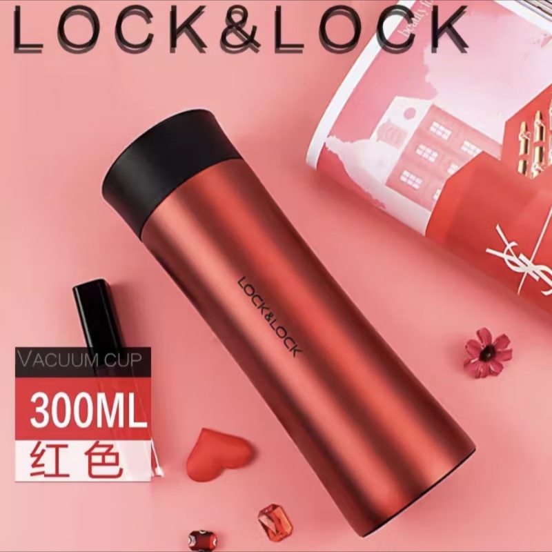 乐扣乐扣 LHC4027R保温杯掌心马克杯不锈钢水杯便携创意茶杯 带茶网 300ml 红色高清大图