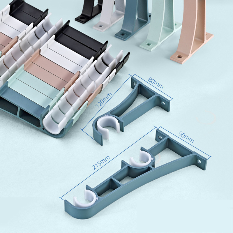 幸福派 罗马杆窗帘杆加厚铝合金窗帘杆特厚彩色罗马杆单杆双杆窗帘轨道单杆窗帘杆子支架侧装顶装窗帘支撑杆高清大图