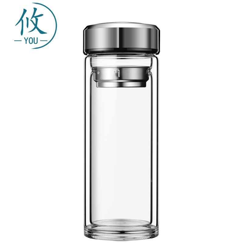 攸玻璃水杯500ml个高清大图