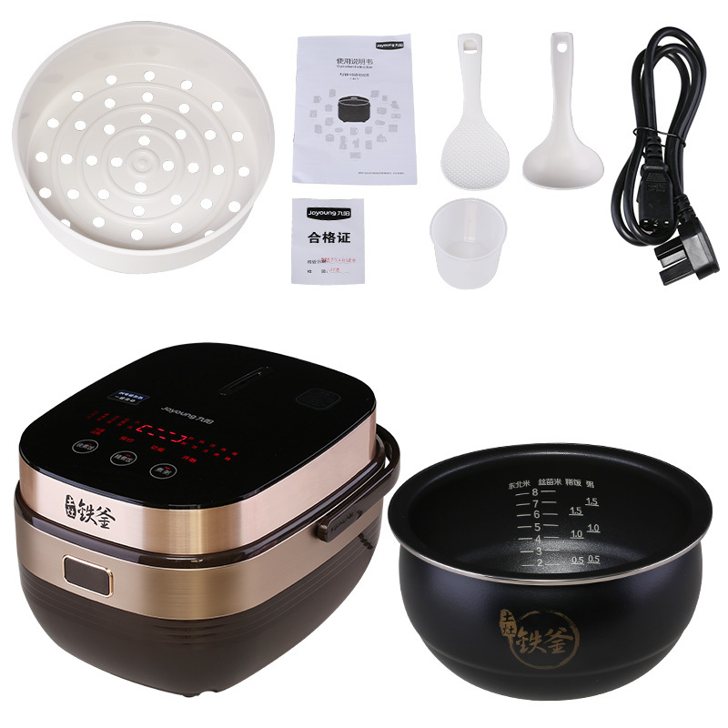 九阳(Joyoung) 电饭煲F-40T7 铁釜内胆 4L IH电磁加热 智能预约煮饭煲仔饭 触摸式智能控制 家用电饭锅