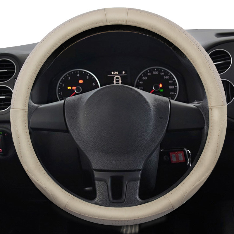真皮把套大众汽车方向盘套朗逸桑塔纳捷达polo帕萨特迈腾四季通用f027