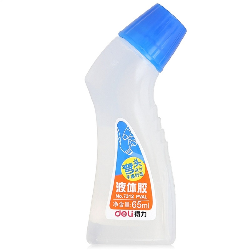 [精选]得力 7312弯头液体胶(蓝)(瓶)*12瓶