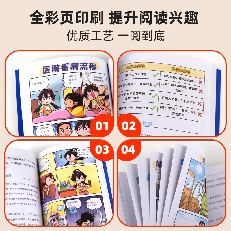 [单册]时间管理5步治愈拖延症 [正版]抖音同款全彩漫画版4册安全成长独立生活礼仪教养 小学生时间管理训练宝典小学生课外高清大图