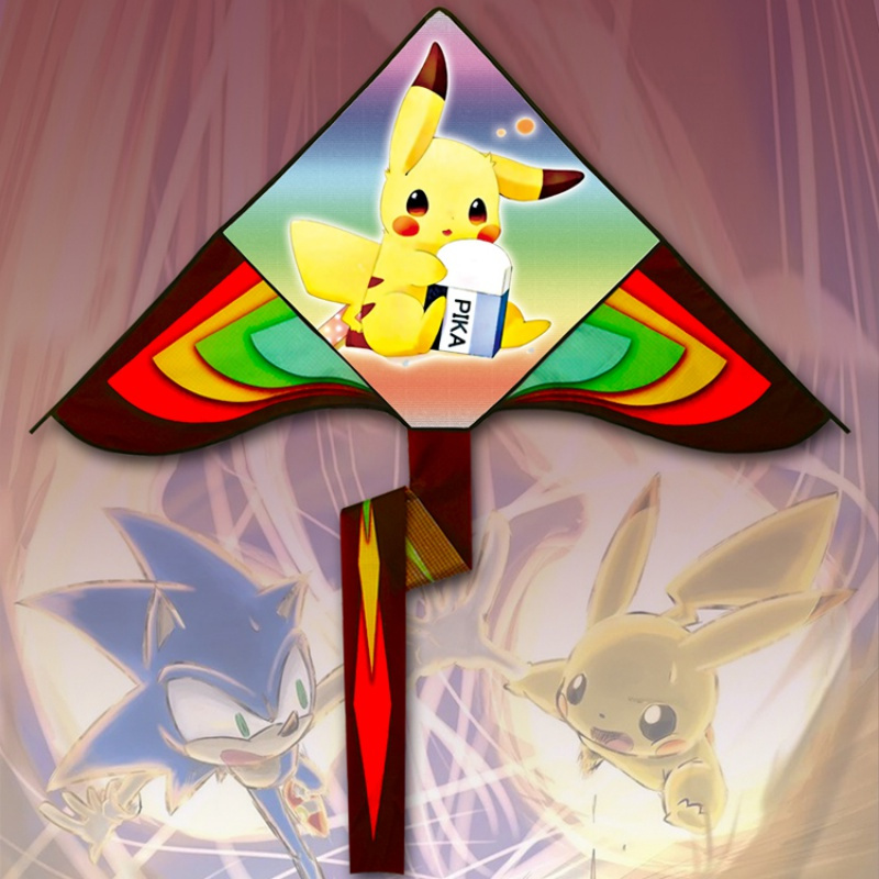 潍坊风筝卡通动画皮卡丘儿童微风易飞节假日户外运动放飞风筝玩具创意