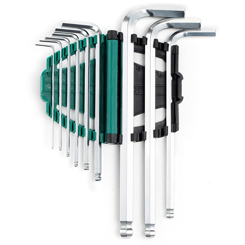 世达加长球头内六角扳手9件套装09105高清大图