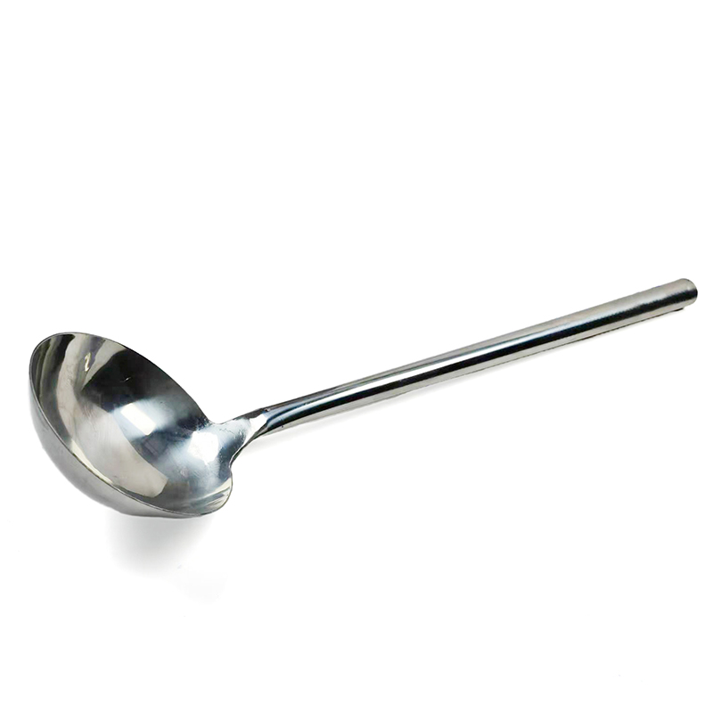 兰雅昀 长柄不锈钢大号汤勺 550x125mm 把高清大图