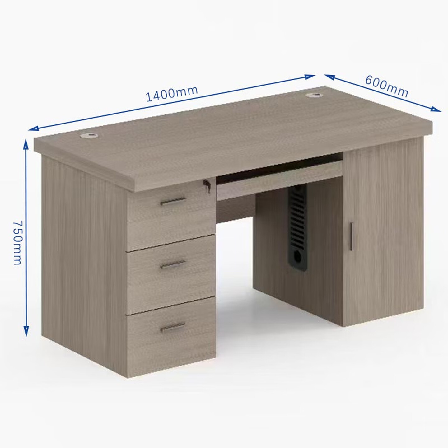 鑫金虎(XIN JIN HU)DD-B01办公桌单人经理桌1400*600*750mm高清大图